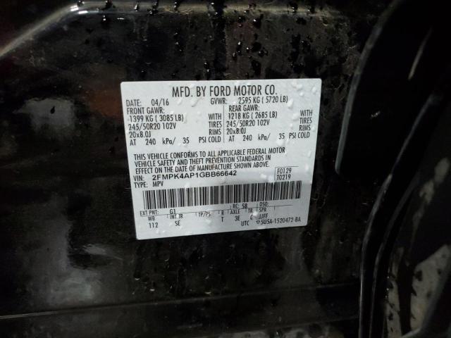 2016 FORD EDGE SPORT 2FMPK4AP1GBB66642