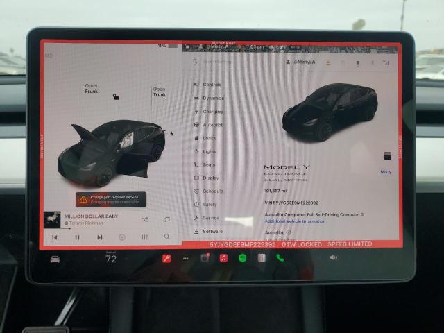 2021 TESLA MODEL Y 5YJYGDEE9MF222392