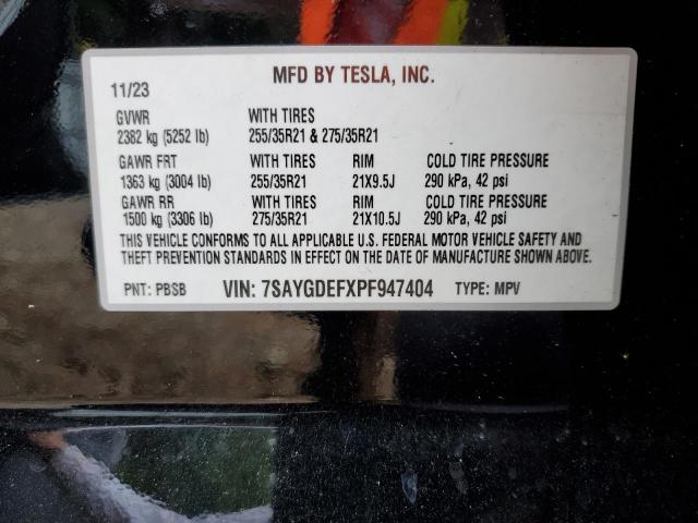 2023 TESLA MODEL Y 7SAYGDEFXPF947404