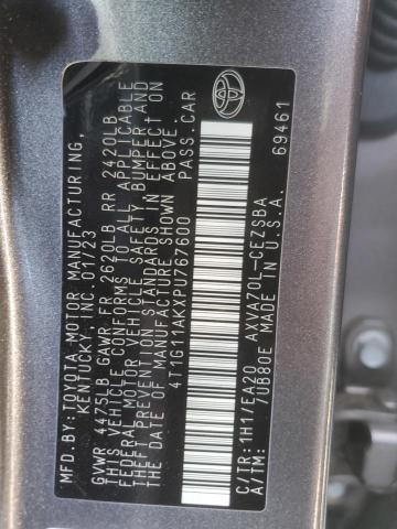 2023 TOYOTA CAMRY SE N 4T1G11AKXPU767600