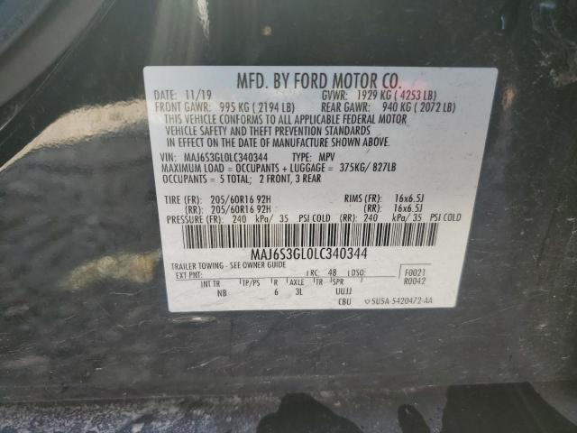 2020 FORD ECOSPORT S MAJ6S3GL0LC340344