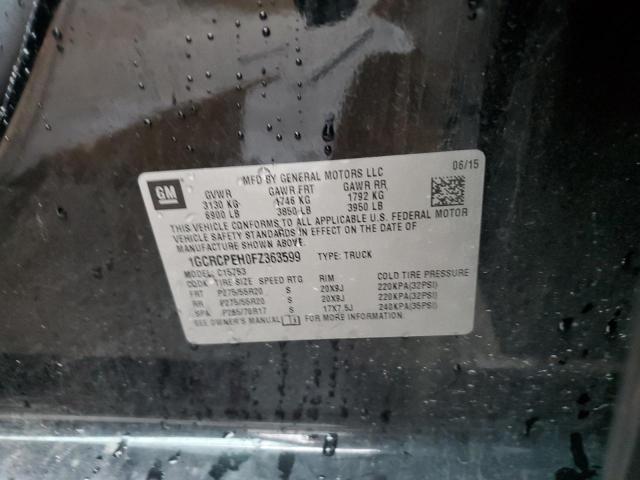 2015 CHEVROLET SILVERADO C1500 1GCRCPEH0FZ363599