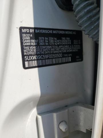 2015 BMW X3 XDRIVE2 5UXWX9C59F0D50500