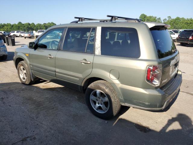 HONDA PILOT EX 2007 green  Gasoline 5FNYF18407B019450 photo #3