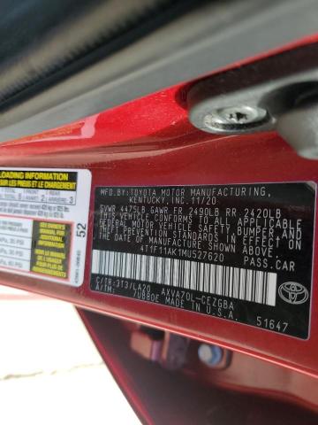 2021 TOYOTA CAMRY XLE 4T1F11AK1MU527620