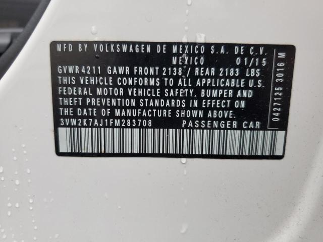 2015 VOLKSWAGEN JETTA BASE 3VW2K7AJ1FM283708