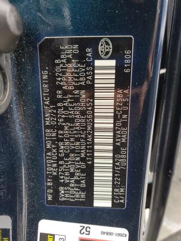 2021 TOYOTA CAMRY SE - 4T1T11AK2MU560452