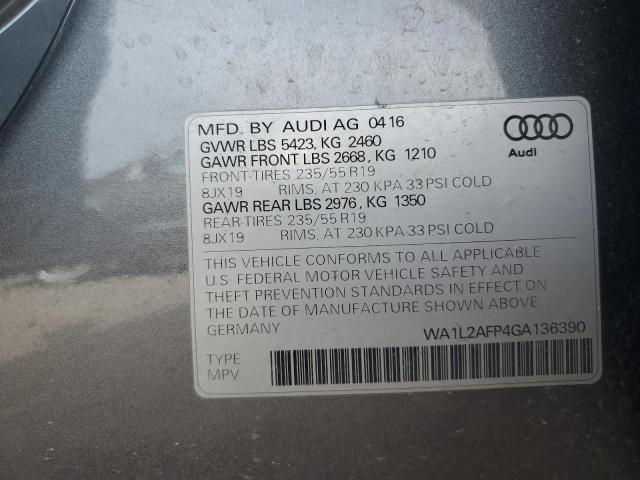 2016 AUDI Q5 PREMIUM - WA1L2AFP4GA136390