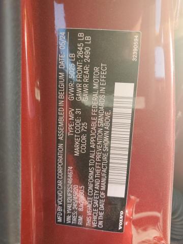 2025 VOLVO XC40 ULTRA YV4L12UF2S2464674