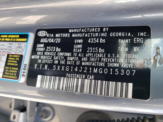 2021 KIA K5 LXS - 5XXG14J21MG015307