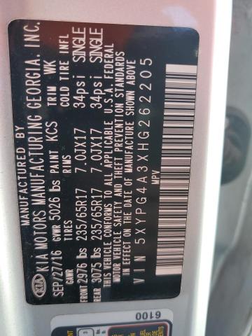 2017 KIA SORENTO LX 5XYPG4A3XHG262205