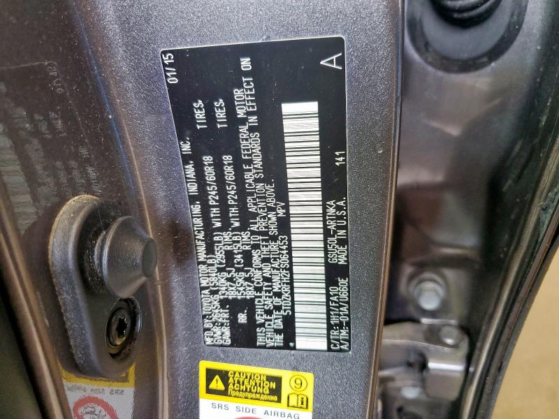 2015 TOYOTA HIGHLANDER - 5TDZKRFH2FS064453