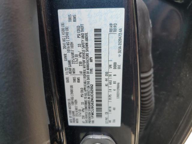 2022 FORD ESCAPE SE - 1FMCU9G62NUC02592