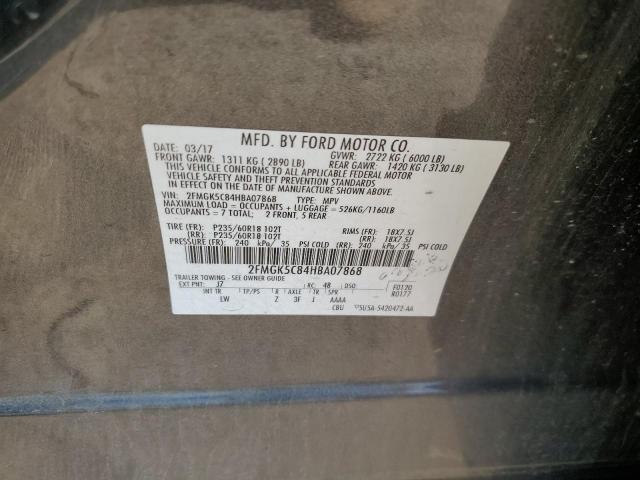 2017 FORD FLEX SEL 2FMGK5C84HBA07868