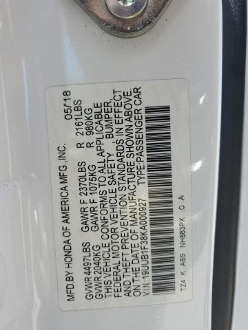 2019 ACURA TLX 19UUB1F38KA000927