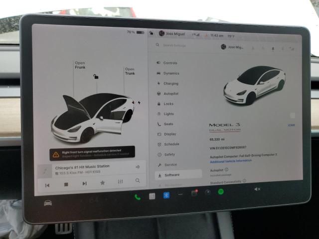 2021 TESLA MODEL 3 5YJ3E1EC0MF926087