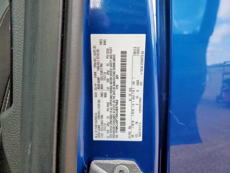 2019 FORD ESCAPE S - 1FMCU0F75KUB57682