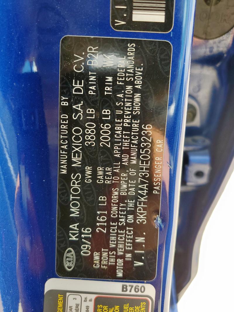 2017 KIA FORTE LX - 3KPFK4A73HE053236