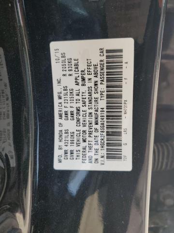 2016 HONDA ACCORD EXL - 1HGCR2F85GA049194