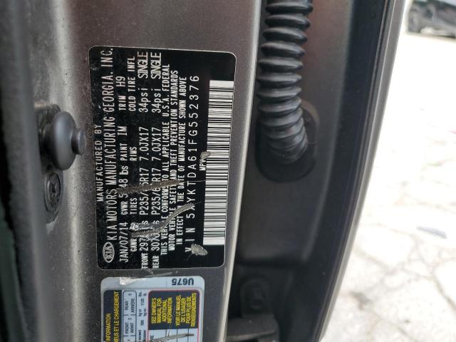 2015 KIA SORENTO LX 5XYKTDA61FG552376