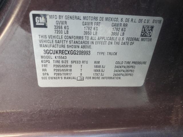 2016 CHEVROLET SILVERADO - 3GCUKRECXGG208993