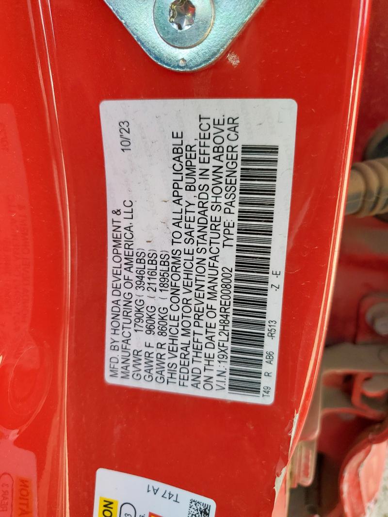 2024 HONDA CIVIC SPOR - 19XFL2H84RE008002