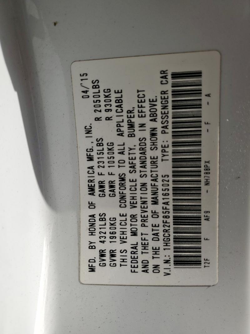 2015 HONDA ACCORD EXL - 1HGCR2F85FA165025