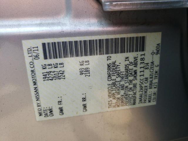 2012 NISSAN ALTIMA BAS - 1N4AL2AP5CC111381