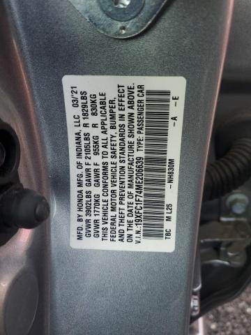 2021 HONDA CIVIC EXL - 19XFC1F74ME206639