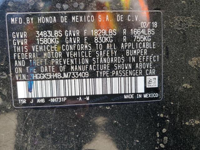 2018 HONDA FIT LX 3HGGK5H48JM733409