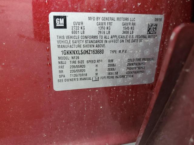2017 GMC ACADIA DEN 1GKKNXLS0HZ163680