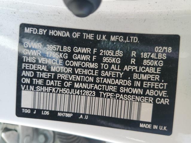 2018 HONDA CIVIC EX SHHFK7H50JU412823