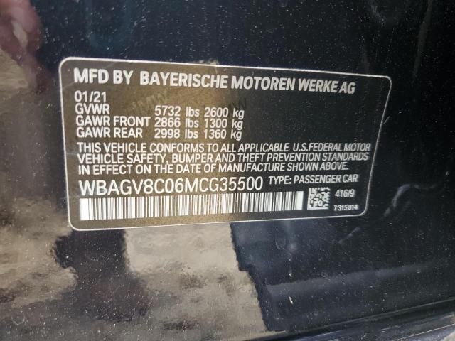 2021 BMW M850XI WBAGV8C06MCG35500