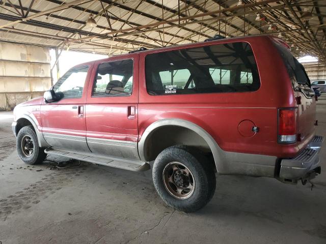 FORD EXCURSION 2000 red  gas 1FMNU43S8YEA45745 photo #3