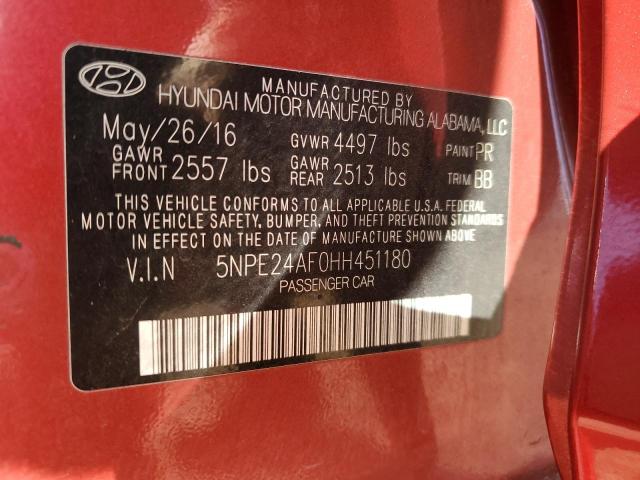 2017 HYUNDAI SONATA SE - 5NPE24AF0HH451180