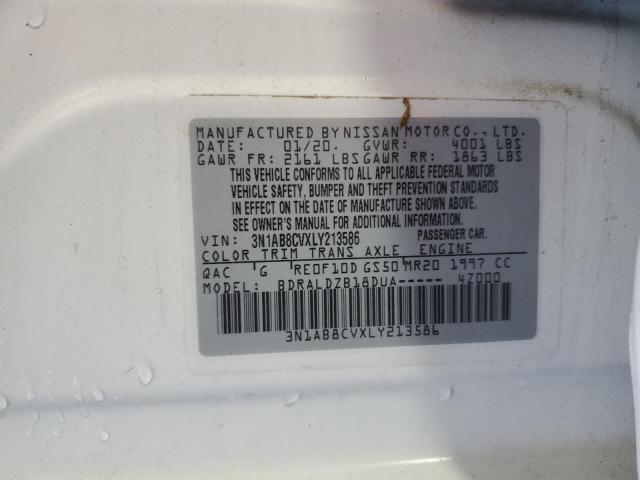 2020 NISSAN SENTRA SV 3N1AB8CVXLY213586