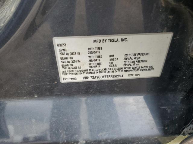 2023 TESLA MODEL Y 7SAYGDEE7PF892014
