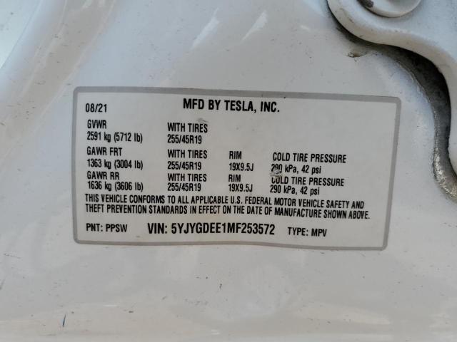 2021 TESLA MODEL Y - 5YJYGDEE1MF253572
