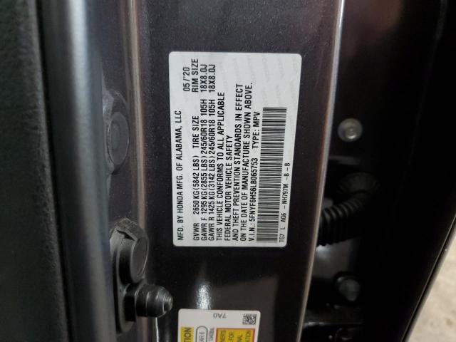 2020 HONDA PILOT EXL 5FNYF6H56LB065753