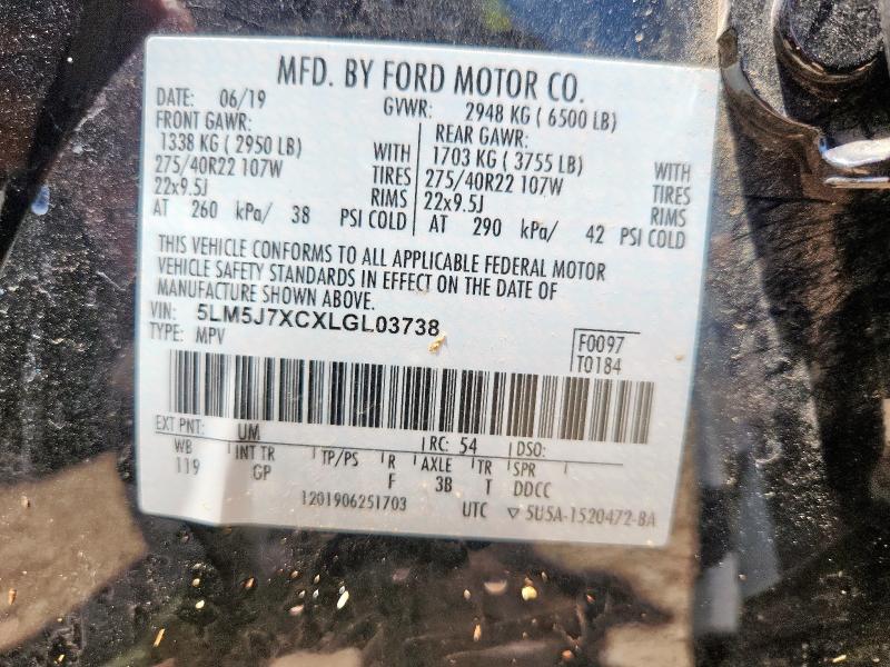 2020 LINCOLN AVIATOR RE 5LM5J7XCXLGL03738