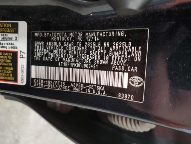 2015 TOYOTA CAMRY LE - 4T1BF1FK8FU903421