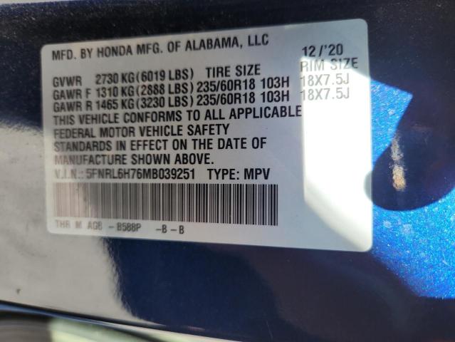 2021 HONDA ODYSSEY EX 5FNRL6H76MB039251