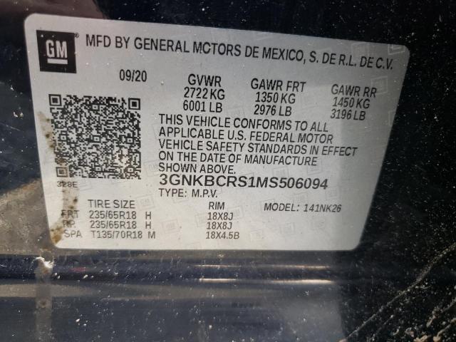 2021 CHEVROLET BLAZER 2LT 3GNKBCRS1MS506094