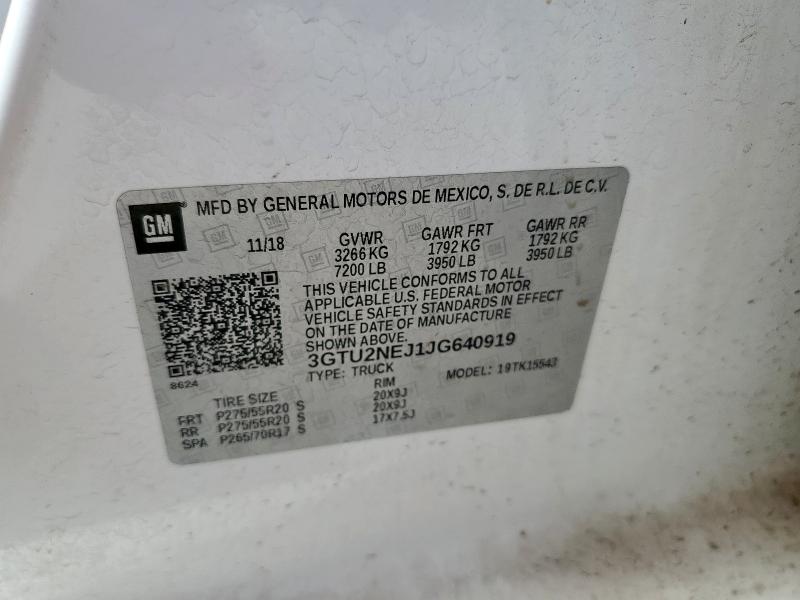 2018 GMC SIERRA K15 - 3GTU2NEJ1JG640919