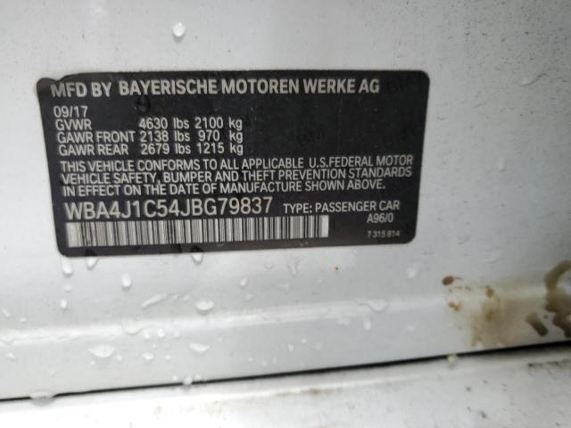 2018 BMW 430I GRAN WBA4J1C54JBG79837