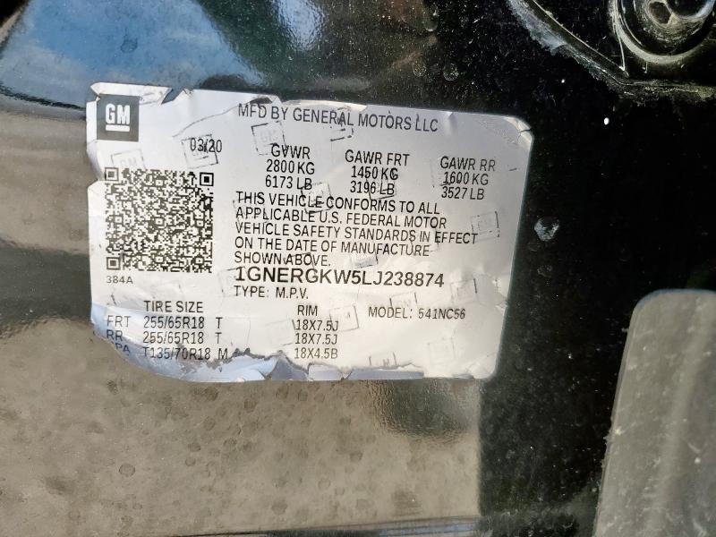 2020 CHEVROLET TRAVERSE L 1GNERGKW5LJ238874