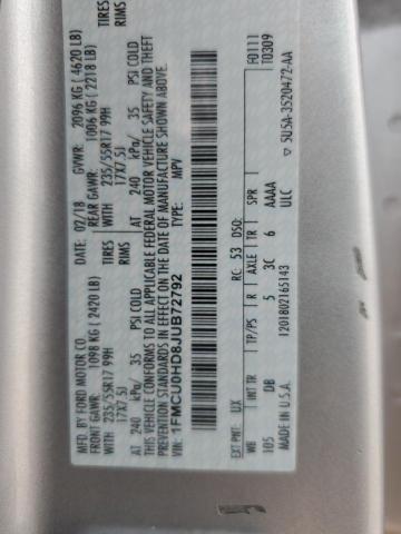 2018 FORD ESCAPE SEL - 1FMCU0HD8JUB72792