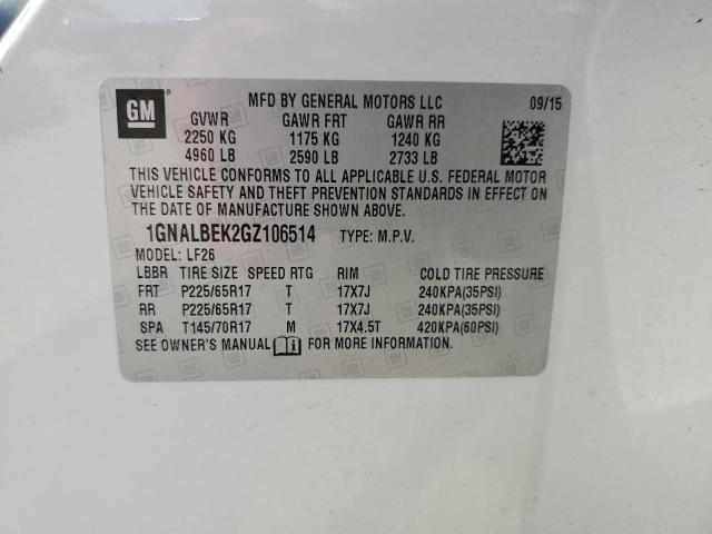 2016 CHEVROLET EQUINOX LS - 1GNALBEK2GZ106514