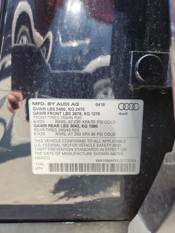2018 AUDI Q5 PREMIUM - WA1BNAFY0J2173269