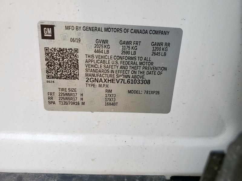 2020 CHEVROLET EQUINOX LS - 2GNAXHEV7L6103308